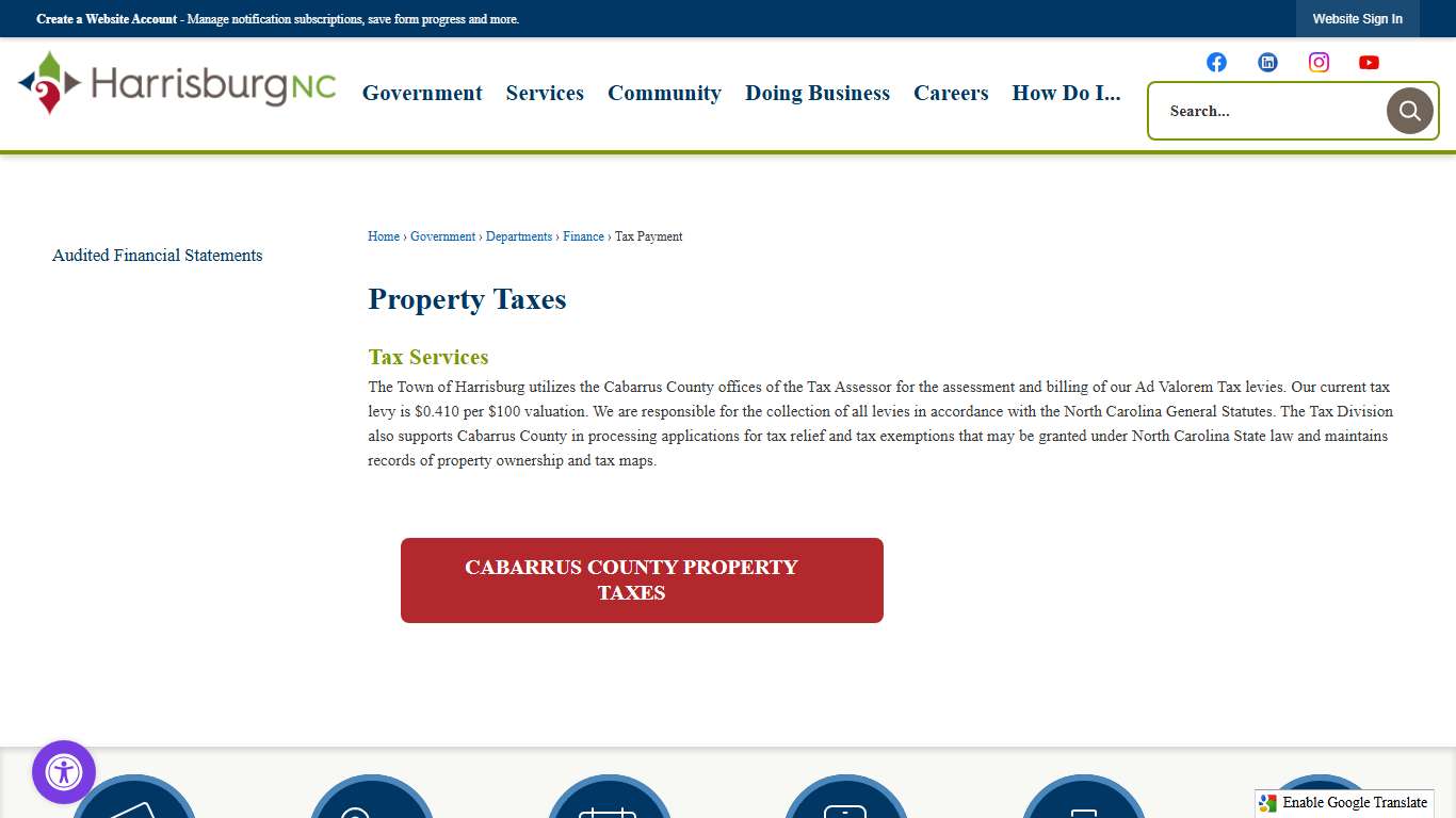 Property Taxes | Harrisburg, NC